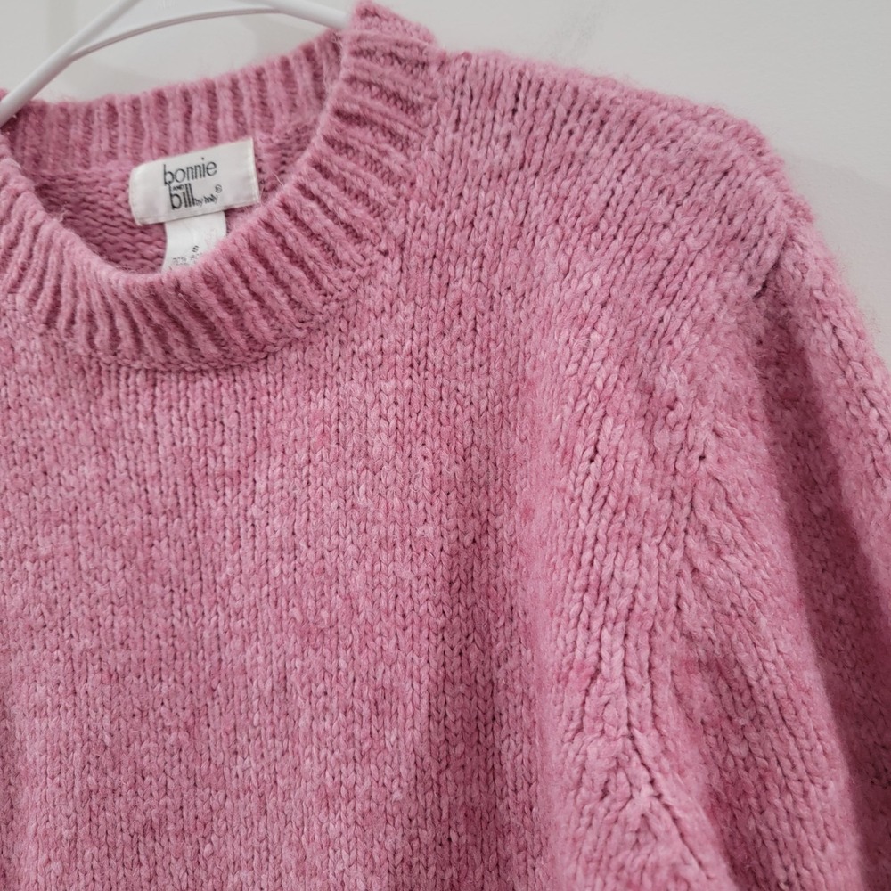 Vintage Womens Sweater Size Small Wool Blend Pink Soft Girl Ballerina Cozy Knit - Picture 2 of 6